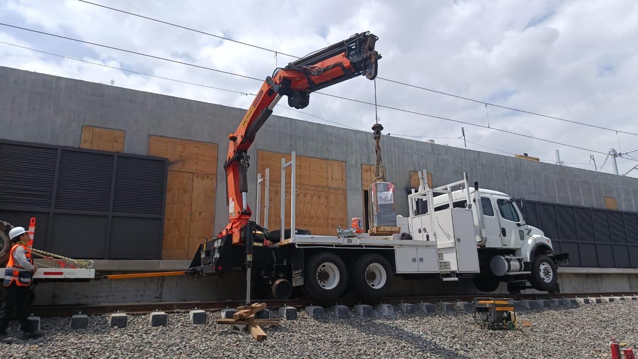 Maniobras con grúa en obra